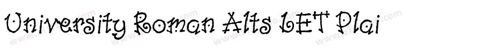 University Roman Alts LET Plain1.0字体转换